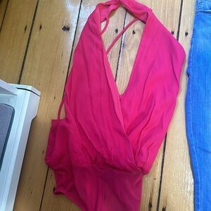 Celebrity Pink Jeans + Lulus Fuchsia top